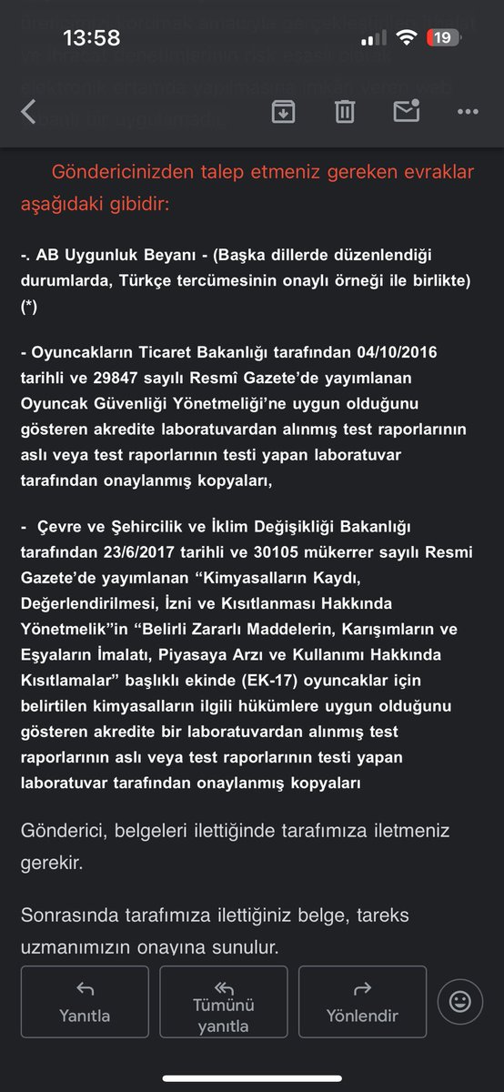 GitHub’ın yolladığı peluş octocat’ı gümrükten alabilmem için müşavirin istediği belgeler 🥹😂