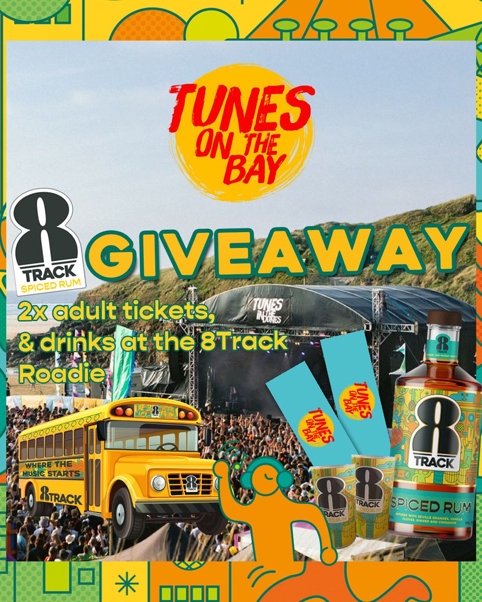 We're giving away 2x adult tickets to  along with VIP drinks in our 8Track Roadie!! 🤩🚍

For your chance to win... 👀

↗️ Follow <a href="/8trackrum/">8Track Rum</a>  and Tunes On The Bay
💚 Like this post!
💬 Tag the lucky person you'd bring along!
🎶 Share to your story for an extra entry!