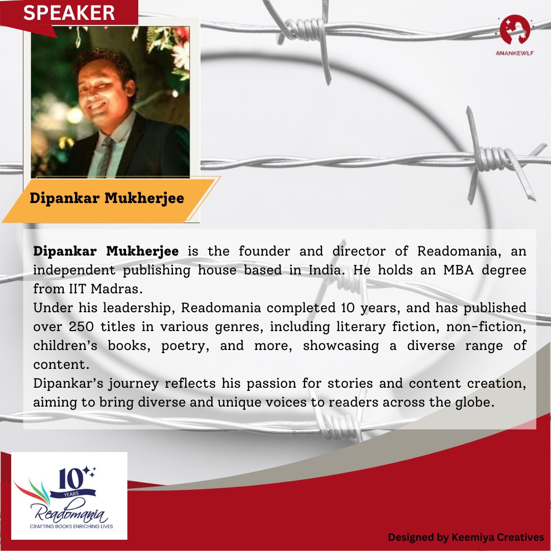 Keemiya_C's tweet photo. Dipankar Mukherjee will be joining us at Ananke's Festival of Literature 2025!
#AnankeLitFest2025 #TruthToPower #FestivalOfLiterature #KeemiyaCreatives #AnankeMagazine #VoicesThatMatter #WomenWriters #StorytellersUnite #LitFestIndia https://t.co/KxZ3Ygfawr