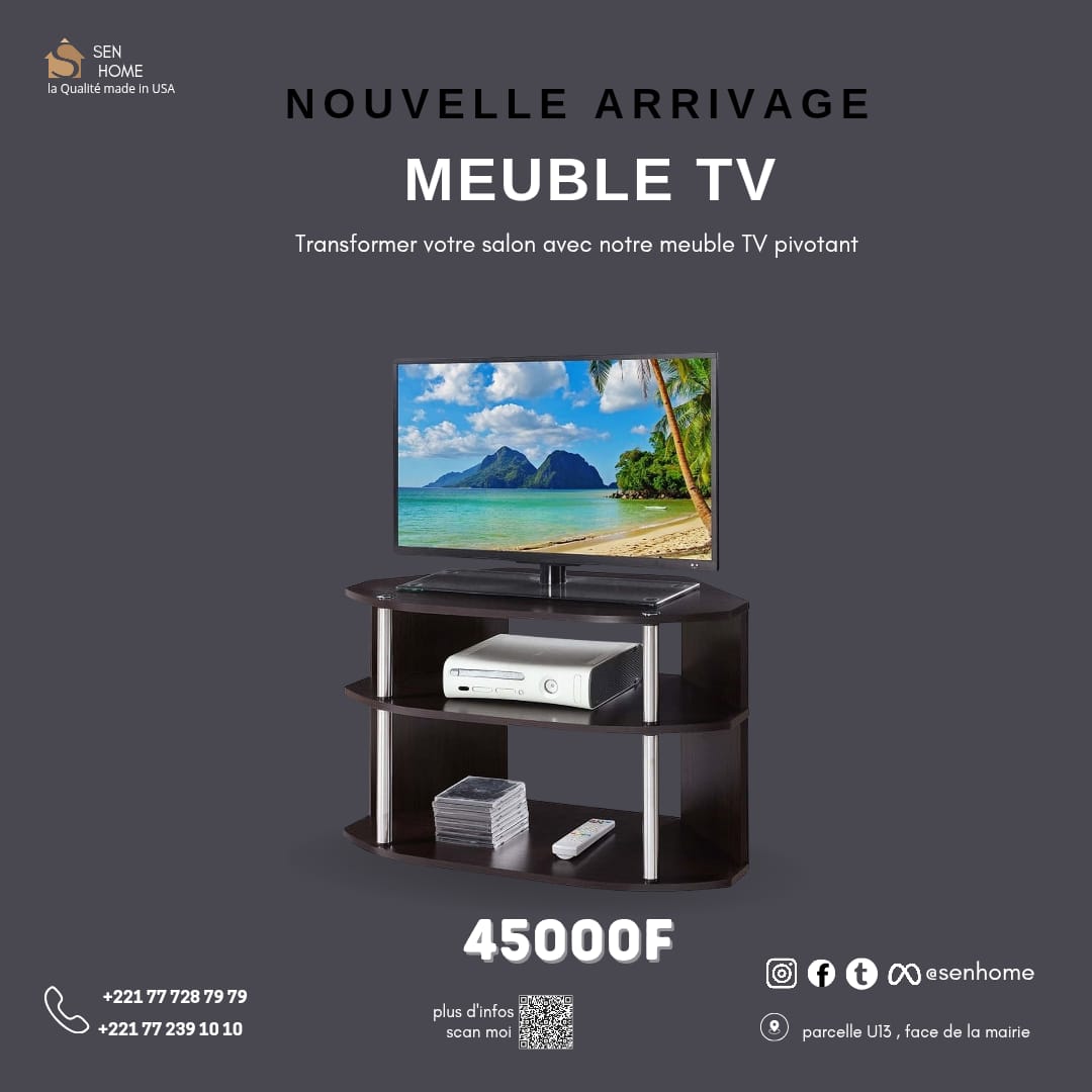 senhome11's tweet photo. 🌟 Transformez votre salon avec le Meuble TV Pivotant SEN HOME ! 📺
Parfait pour les amateurs de design et de fonctionnalité, ce meuble TV importé des USA allie élégance et innovation.

#MeubleTVPivotant #SENHOME #DesignMaison #SalonModerne #DakarDecor #TVFurniture #Rotation360 https://t.co/ua0lKKvw81
