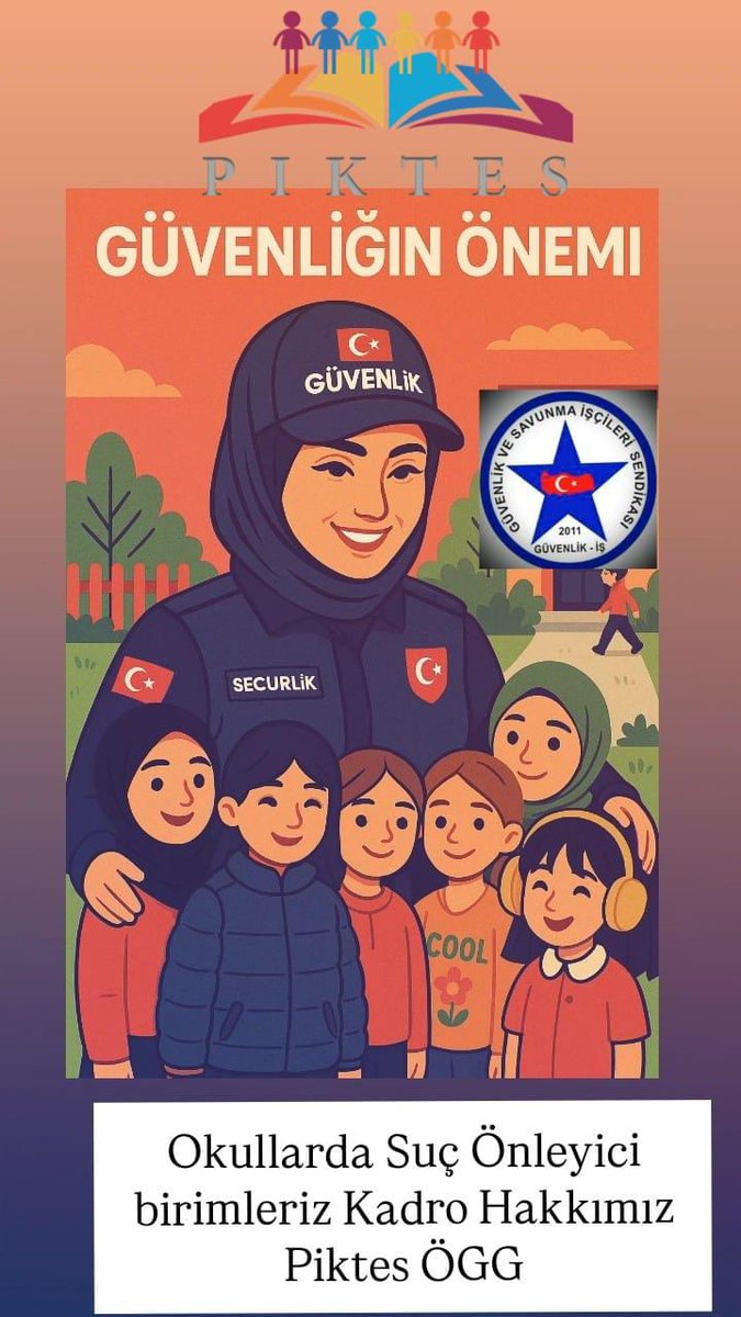 Sayın <a href="/Yusuf__Tekin/">Yusuf Tekin</a> Bakanım <a href="/tcmeb/">Millî Eğitim Bakanlığı</a> okullarında yıllardır fedakarca çalışan #piktesgüvenlik çalışanları olarak gelecek kaygısı yaşamamak adına bizlerede sürekli çalışma kadro için desteğinizi istiyoruz
<a href="/cengizmete/">Cengiz Mete</a> <a href="/CelileErenOKTEN/">Celile Eren ÖKTEN</a> <a href="/mebhbogm/">MEB Hayat Boyu Öğrenme Genel Müdürlüğü</a> @