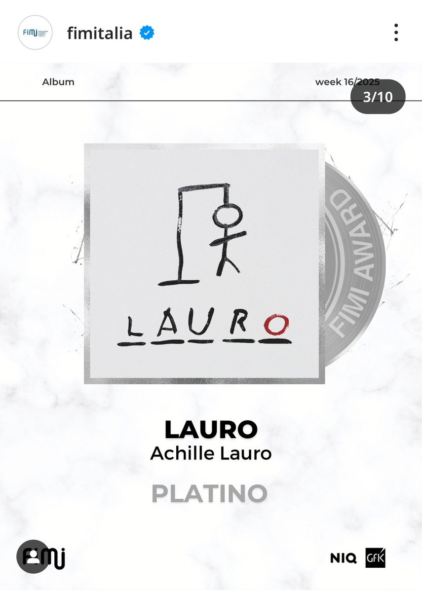 laurofanaccount's tweet photo. L’album LAURO e Incoscienti Giovani sono Platino! 💿🦋 https://t.co/GXgOKQty6L