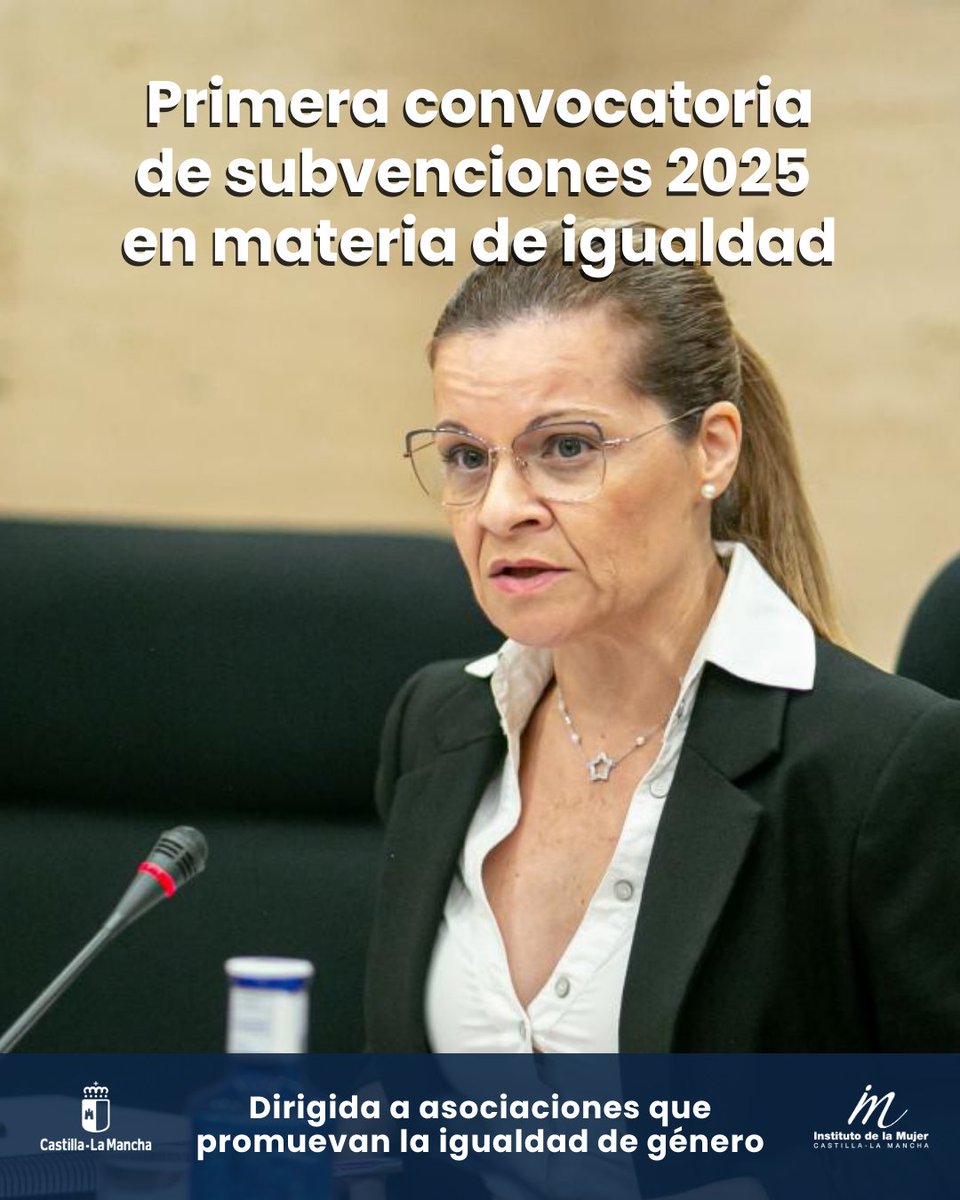 🟣La Consejería de Igualdad lanza la convocatoria de subvenciones 2025 dirigida a asociaciones que promuevan la igualdad de género, aunque no sean exclusivamente de mujeres. 
🔸 Presupuesto: 30.000 €
🔸 Máximo por proyecto: 1.800 €
🔗 Bases: docm.jccm.es/portaldocm/det…
#igualdadclm