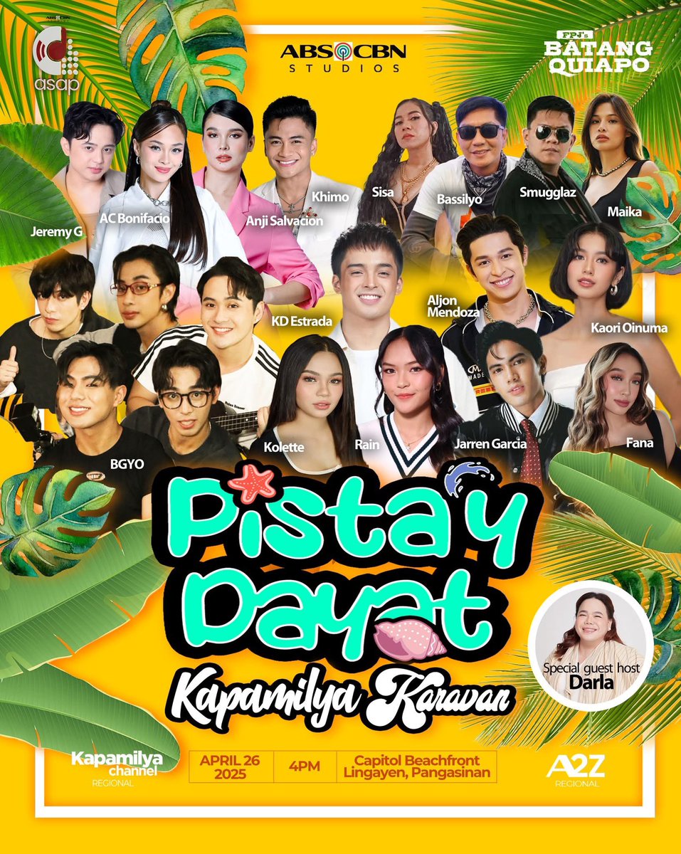 Calling the attention of Kaories from Lingayen, Pangasinan or nearby areas! Kaori will be joining the Pistay Dayat Kapamilya Caravan at Capitol Beachfront, Lingayen, Pangasinan this April 26, 2025 along with other amazing artists. 

If you’re interested in joining our Team Live,