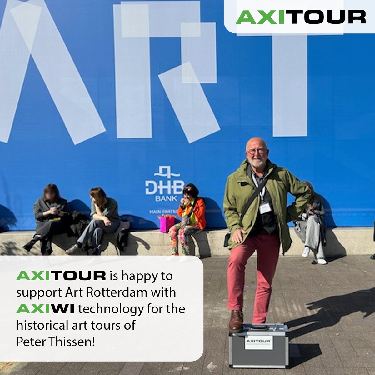 🎨 AXIWI systems used at Art Rotterdam 2025 🎨

AXIWI headsets were actively used in the ART Rotterdam tours hosted by art historian Peter Thissen. We are very proud to have contributed to that!

Interested in our services and products? Visit our website today and get in touch!