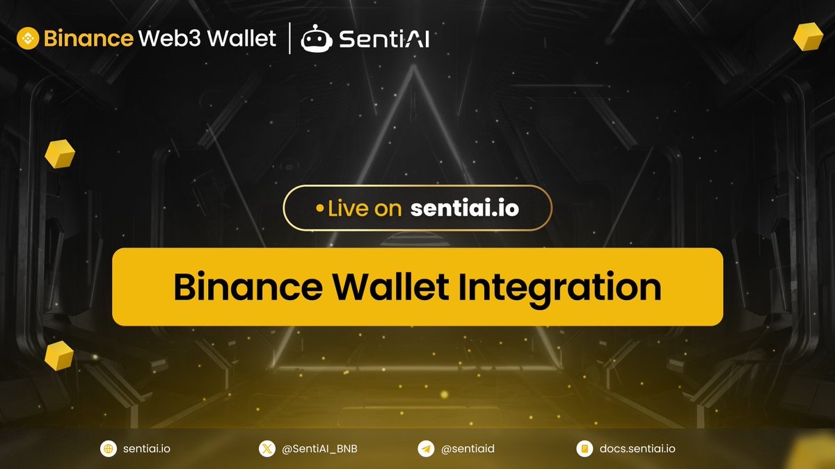 SentiAI_BNB's tweet image. Live on sentiai.io — Binance Wallet login is now supported

You now have two options to connect and transact onchain:
✔️ @privy_io  — auto-generated when logging in with X
✔️ @BinanceWallet  — connect and confirm via your Binance Wallet app

➤ Choose the wallet you…