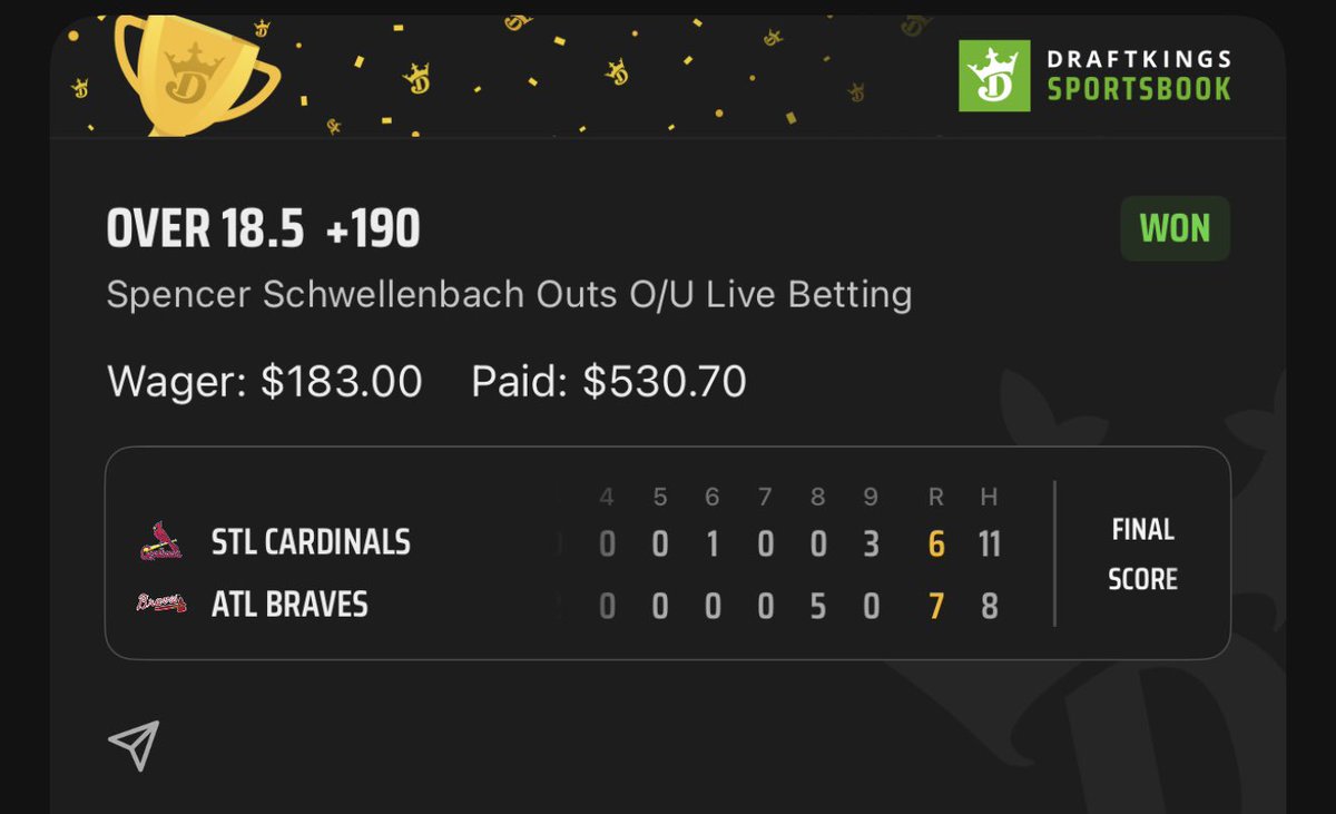 🤑DAILY UPDATE 4/21: +$817 w <a href="/OddsJam/">OddsJam.com</a> 🤑

Blessed! 12-5-1 on EV last night including this INSANE pitching outs play I let ride (considering buying his jersey😂) that I didn’t get to track 

+$70 on 2 NBA pts total arbs

Up almost $2000 my last 3 betting days!!! 🫡