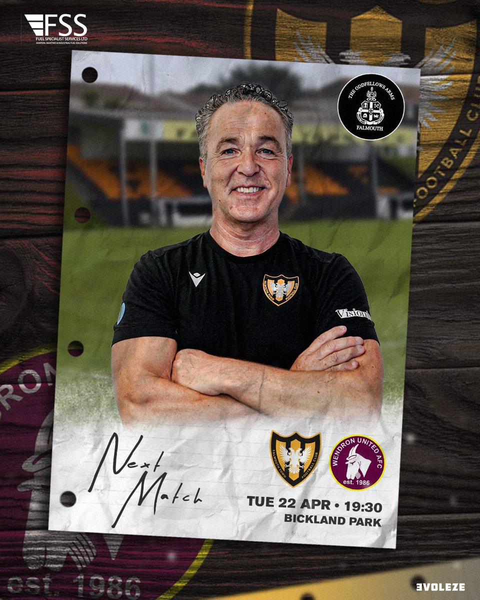 Falmouth Town FC (@falmouth_town) on Twitter photo Our reserves are at home to Wendron Reserves tonight, which could see them win the title!
Please come and support the lads and watch history be made.. 💛🖤
⚽KO - 7.30pm
As always, <a href="/damyscornwall/">damyscornwall</a> is on standby for your match-day cravings 🤤 Our reserves are at home to Wendron Reserves tonight, which could see them win the title!
Please come and support the lads and watch history be made.. 💛🖤
⚽KO - 7.30pm
As always, <a href="/damyscornwall/">damyscornwall</a> is on standby for your match-day cravings 🤤