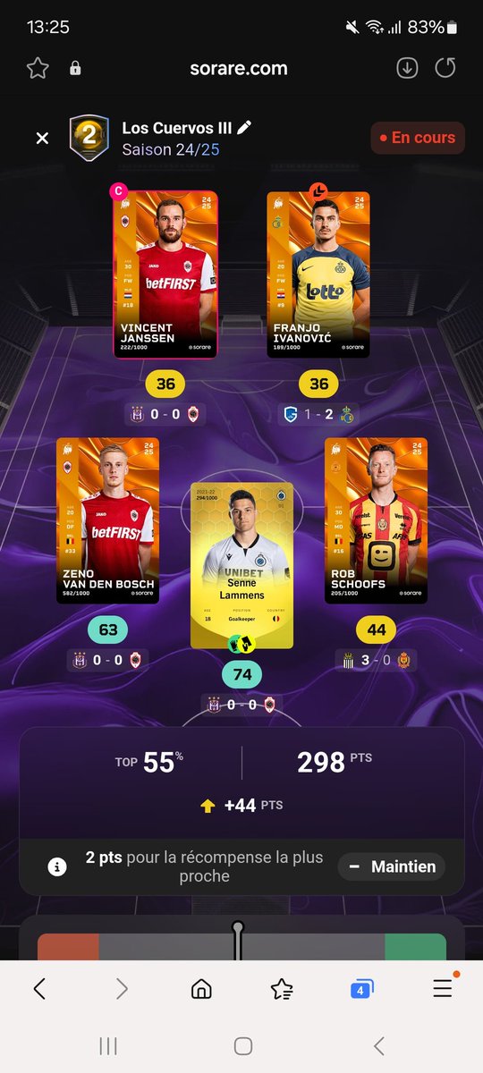 maxadam08's tweet photo. @RzhSorare Zut! 🙃
Je n'ai pas mieux que 338 points alors 😧 https://t.co/TUo5LEESPn