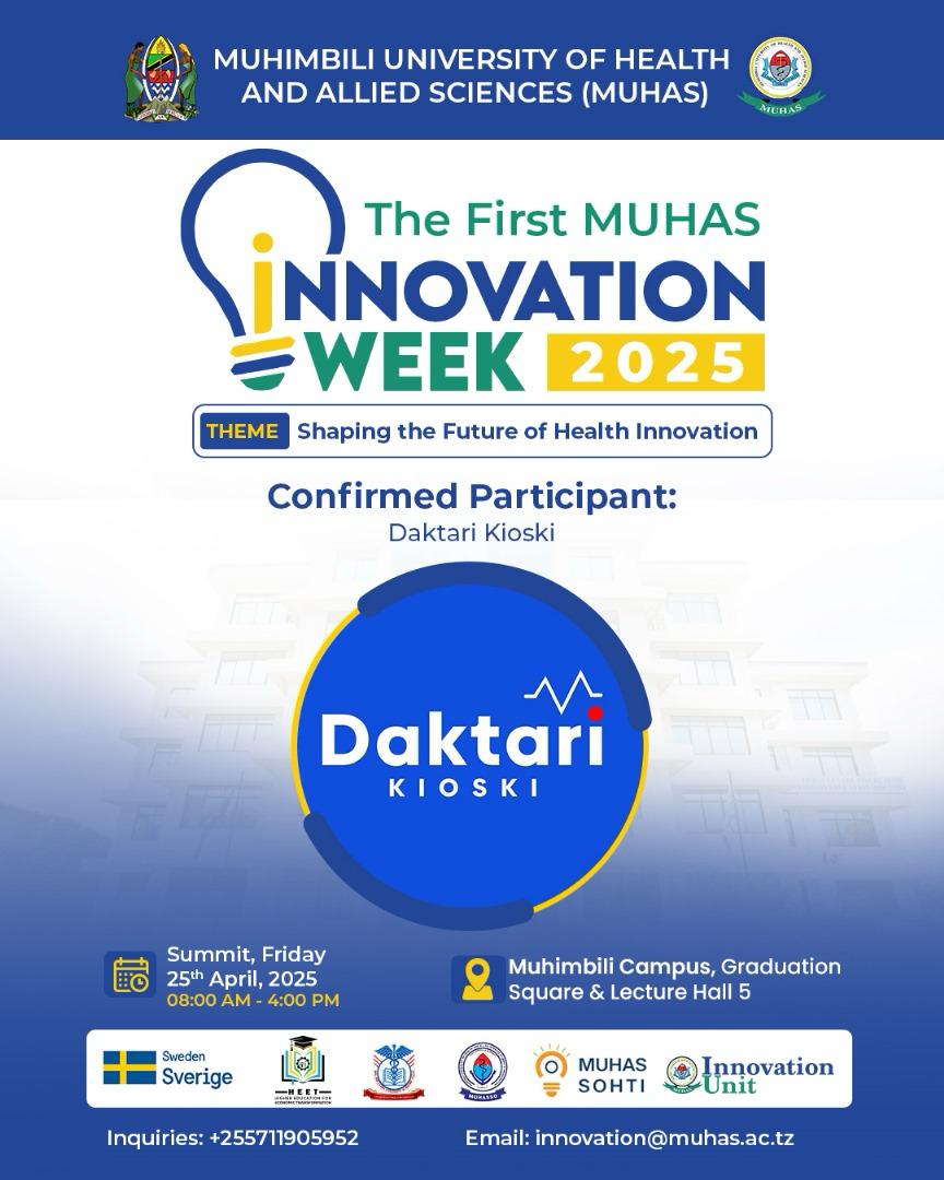 Daktari kioski (@_daktarikioski) on Twitter photo We are at MUHAS grounds today.
Come all and experience our state of art machine.
<a href="/muhimbiliuniver/">Muhimbili University</a> We are at MUHAS grounds today.
Come all and experience our state of art machine.
<a href="/muhimbiliuniver/">Muhimbili University</a>