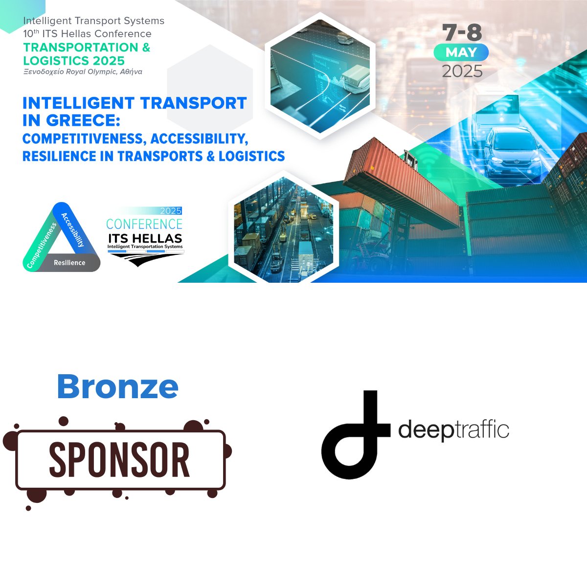 Η deeptraffic στηρίζει ως Χάλκινος Χορηγός το #ITSHellas2025!
Spin-off του <a href="/HitCerth/">HIT CERTH</a>, παρέχει λύσεις δυναμικής διαχείρισης κυκλοφορίας με συνδεδεμένα &amp; αυτόνομα συστήματα.
7–8 Μαΐου | Royal Olympic, Αθήνα

#SmartMobility #TrafficTech