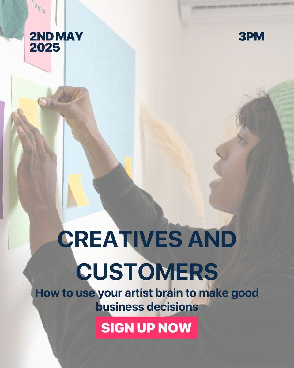 Creatives and Customers is back in May!

Join us this month to find out more about using your artist brain to make clever business decisions, connect with the right audience, and build a creative practice that actually works for you.

📅 2nd May 2025

🔗 creativeentrepreneursclub.co.uk/live-sessions/…