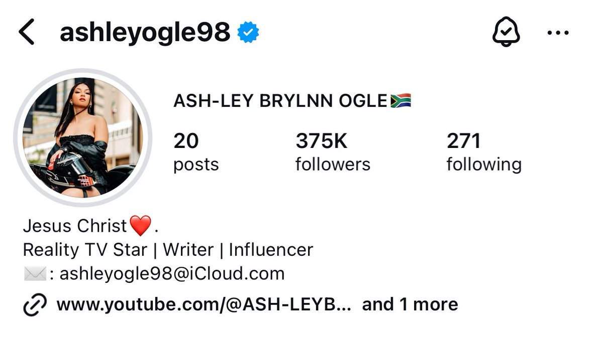 Her account is growing nicely again 🥰

ASHLEY ON THE RISE
A LETTER TO ASHLEY
#SupportAshleyOgle