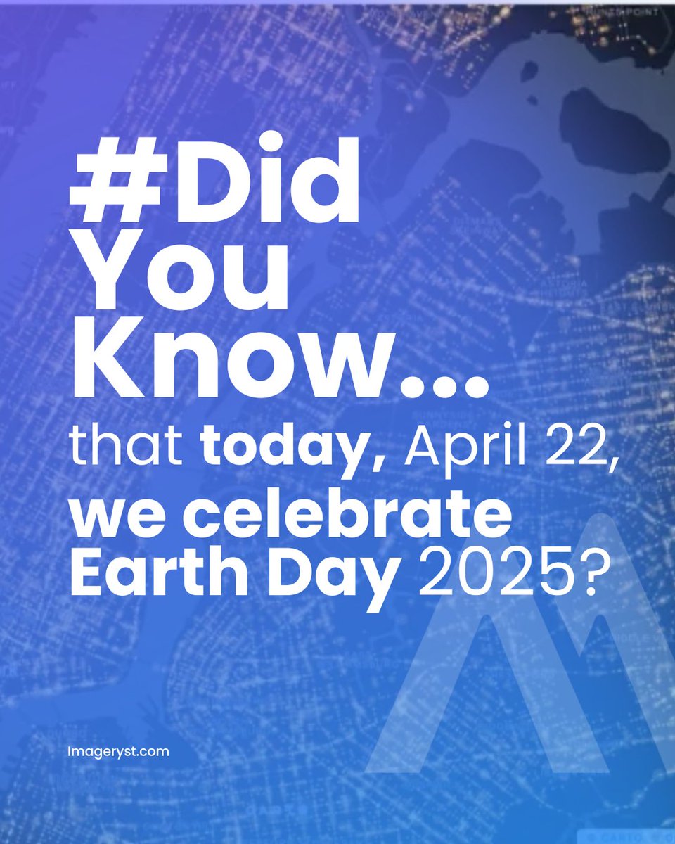 🌍 Today, on #EarthDay2025, we at Imageryst invite you to join us in celebrating by working together to create a greener, more innovative, and #sustainablefuture.

#EarthDay #CleanEnergy #Sustainability #Innovation #Imageryst