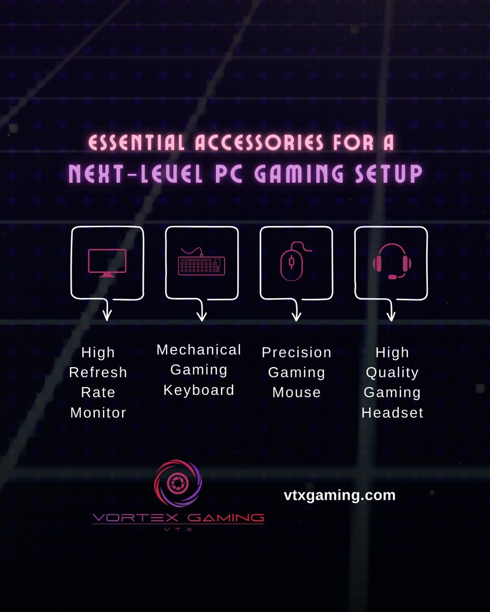 VTX_Gaming_PCs's tweet image. These accessories are game-changers for anyone serious about their PC gaming setup.

Want to get the most out of your gaming experience? It’s time to level up your gear!

vtxgaming.com

#vortexgaming #vtx #gameon