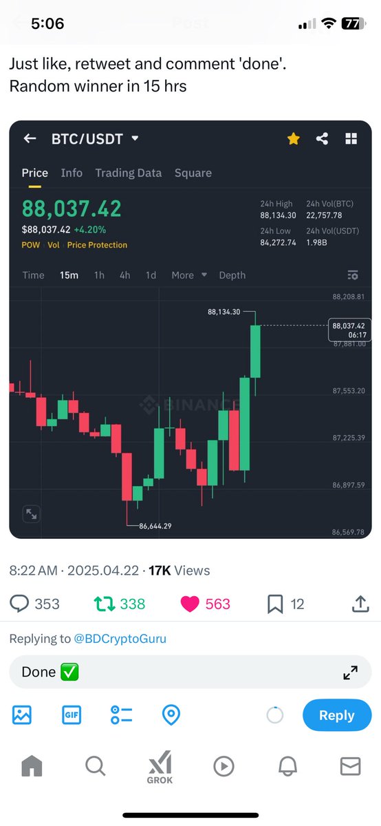 daveytaunt's tweet photo. @BDCryptoGuru Done ✅ https://t.co/dImJPMDVhP