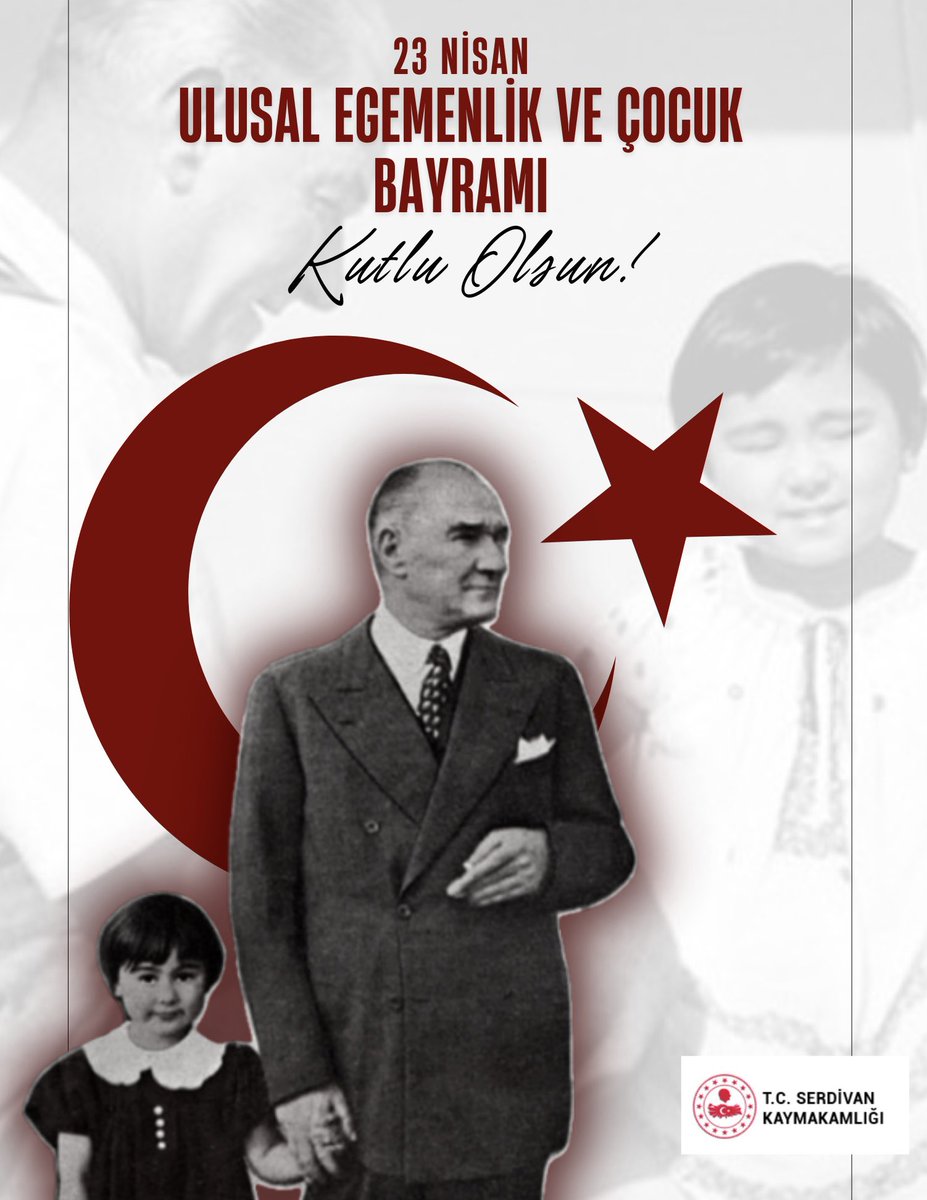 Kaymakamımız Sayın Ali CANDAN' dan, 23 Nisan Ulusal Egemenlik ve Çocuk Bayramı Mesajı serdivan.gov.tr/kayakamimiz-sa…