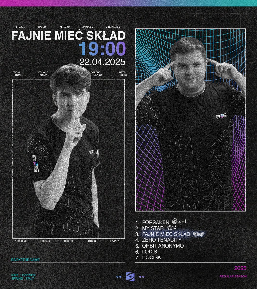 Po świątecznej przerwie wracamy na Summoner’s Rift z nową energią 😌

Dziś podejmujemy <a href="/FajnieMiecSklad/">STORMMEDIA FMS</a>  i skupiamy się na tym, co przed nami 

#B2TG #TheComebackStartsHere #RiftLegends