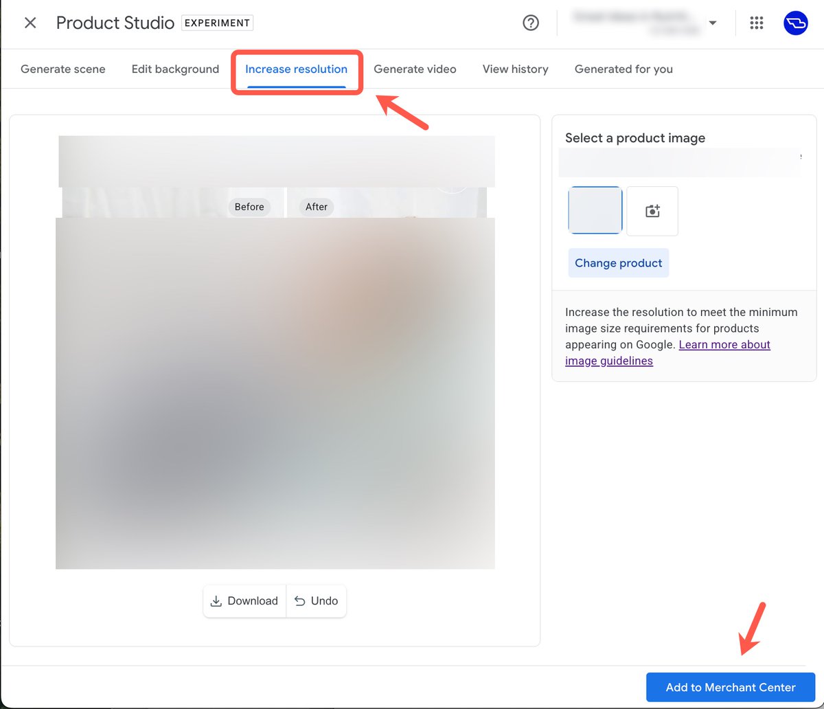 brodieseo's tweet photo. Ecommerce SEO: a major opportunity for large stores can involve achieving the Top Quality Store badging, which can give products a ranking boost.

Some of the TQS categories (Shipping, Returns, Browsing, Purchase, and Store Rating) can be difficult to immediately have an impact on, with the Browsing Experience category being one that can have more wiggle room than others.

For instance, I often see stores that don't have a competitive rating for the 'high resolution images' sub-section. You may have a 'Good' rating for this criteria, but it can be possible to get to 'Great' through some improvements.

The major difficulty with this report is that while it does tell you the percentage of images that aren't classified as 'high res', there is no dataset within GMC Next that allows you to see the collection of images that are being categorised in this way.

This is where your crawler of choice comes in, where you'll need to compile a list of all relevant product images to find out the file size and whether there are any clear issues in the trends for the smaller/lower res images that are being flagged within the crawl data.

Tip: the approach I used recently for a client of mine involved extracting <image:loc> data from the product sitemap, uploading that list of URLs to Ahrefs and specifying that the image assets are the focus for the crawl. This allows you to run a relatively fast crawl to gain access to an important subset of the data.

Once you've found your list of low res images that are for products that are in stock (don't worry about out of stock products for this process), you can then use the various features within Product Studio within GMC Next to enhance the existing product images.

While Product Studio is quite an impressive tool within GMC Next, it's important to understand exactly what the impact is of your changes and that the changes will be taking place within the feed itself, not on the PDP – which may also benefit from having a higher quality preview of the product.

There are various tabs within Product Studio where you're able to edit the background, generate a scene for the product, or increase the resolution, all being features that can be especially useful if the product image that you're working with isn't up to scratch.

Another point worth raising here is that by adding a higher res image, which may also have some additional engaging attributes (that still represent the product accurately), this will add an additional image to your free listing result. This essentially means that you have the potential to also influence the 'images per offer' sub-section within Browsing Experience.

If you're looking for opportunities to gain the Top Quality Store badging for your store, but you're struggling to be competitive, make sure to investigate the various feed-specific opportunities within the Browsing Experience category by using the Product Studio tool within GMC Next.