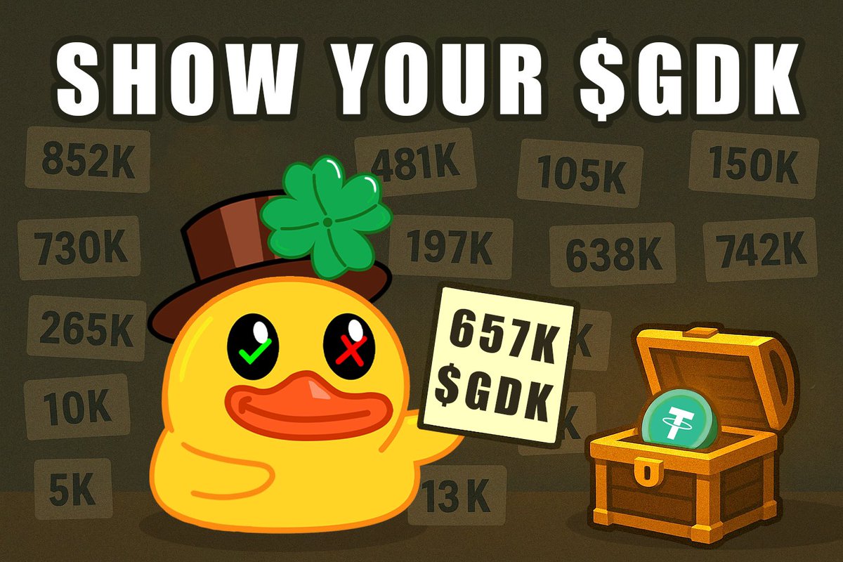 Your balance is proof of your existence.

📸Screenshot your $GDK and drop it in the comments.
😏We’ll pick a few “lucky ducks” from those who choose to stay visible — and send them some USDT.

It’s not a reward.
It’s a nod and an echo to those who truly exist.🆗