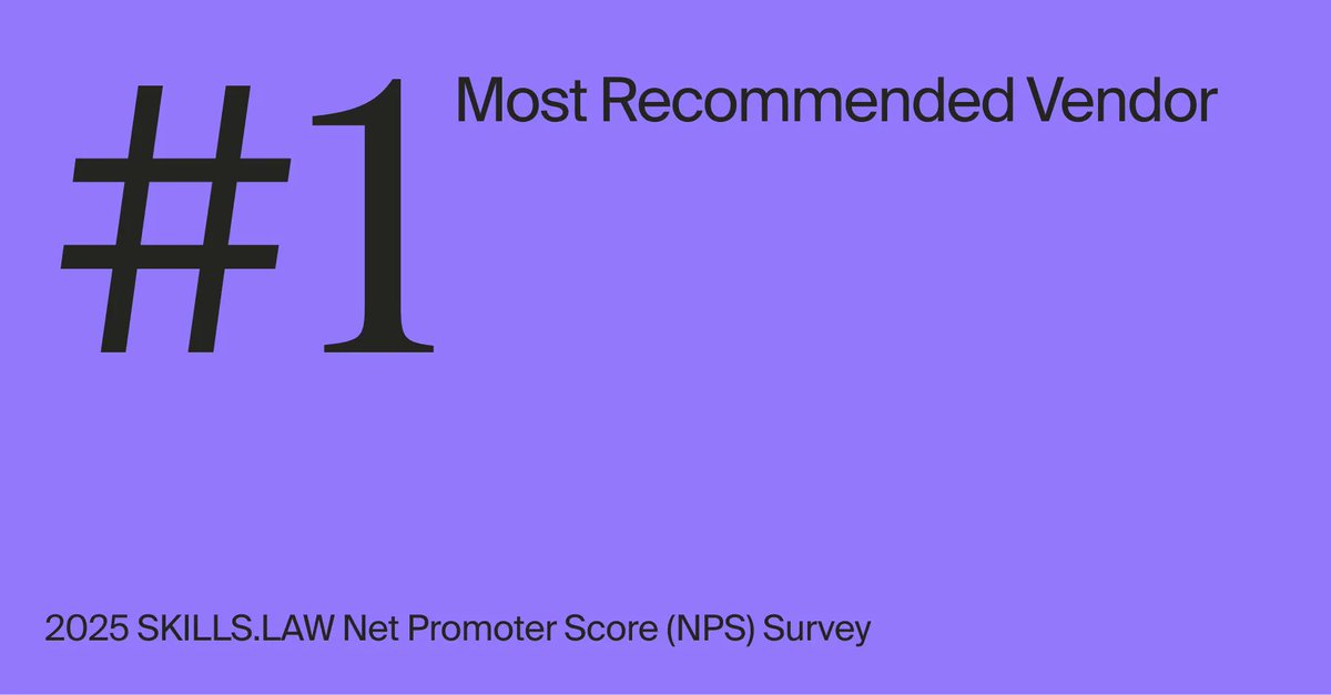 <a href="/DeepJudgeAI/">DeepJudge</a>  was ranked #1 Most Recommended AI Vendor in the 2025 SKILLS.law NPS survey. SKILLS is a community of KM and innovation leaders at the world’s top law firms, sharing what tools they actually trust.

🔗 deepjudge.ai/news/top-legal…