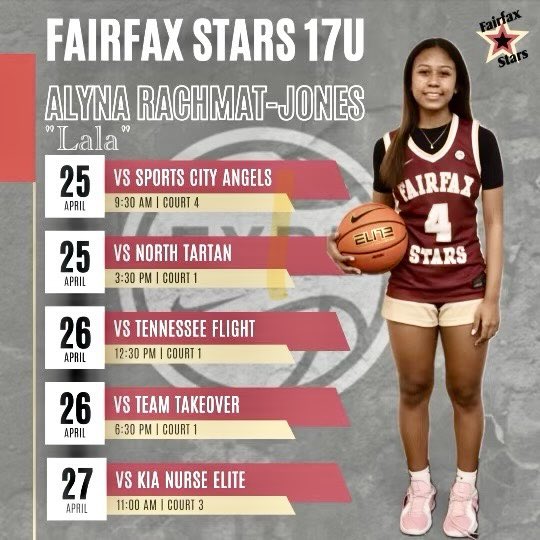 Session 1 ready👊🏽  <a href="/FairfaxStars/">Fairfax Stars</a> <a href="/NikeGirlsEYBL/">Nike Girls EYBL</a> <a href="/BWSLGirlsAAU/">Boo Williams GBB</a>