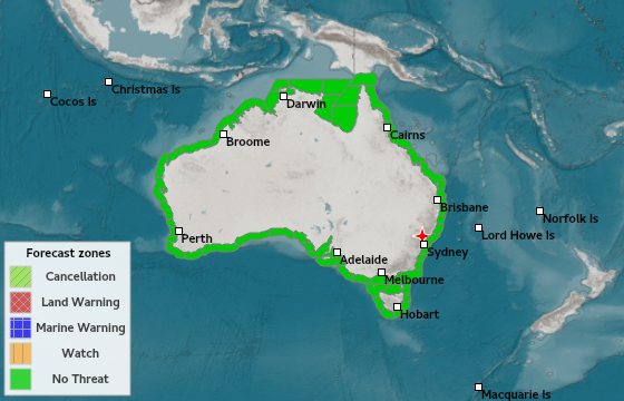 BOM_au's tweet photo. No #tsunami threat to Australia from #earthquake felt in Singleton, NSW (magnitude 4.6 near Near Southeast Coast of Australia). See https://t.co/Tynv3ZPROS. https://t.co/Jr1hkXI1S4