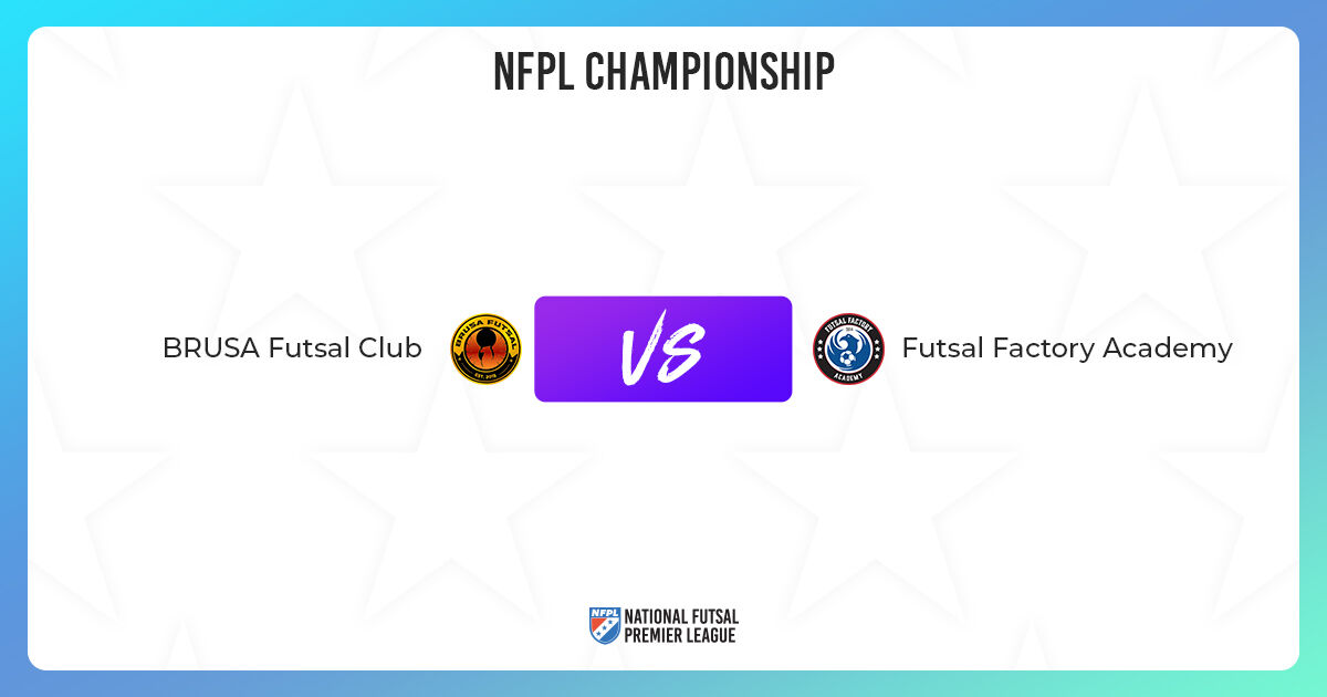 NFPL (@nfplfutsal) on Twitter photo π CHAMPIONSHIP PREVIEW
BRUSA FC vs. <a href="/MIFutsalFactory/">MI Futsal Factory</a>
Saturday, April 26 | 7:00 PM MST | Chandler, AZ
BRUSA defends home court.
FFA defends perfection.
One game. One champion.
π Full preview: nationalfutsalpremierleague.com/news
πΊ Stream: youtube.com/@NFPLfutsal π CHAMPIONSHIP PREVIEW
BRUSA FC vs. <a href="/MIFutsalFactory/">MI Futsal Factory</a>
Saturday, April 26 | 7:00 PM MST | Chandler, AZ
BRUSA defends home court.
FFA defends perfection.
One game. One champion.
π Full preview: nationalfutsalpremierleague.com/news
πΊ Stream: youtube.com/@NFPLfutsal