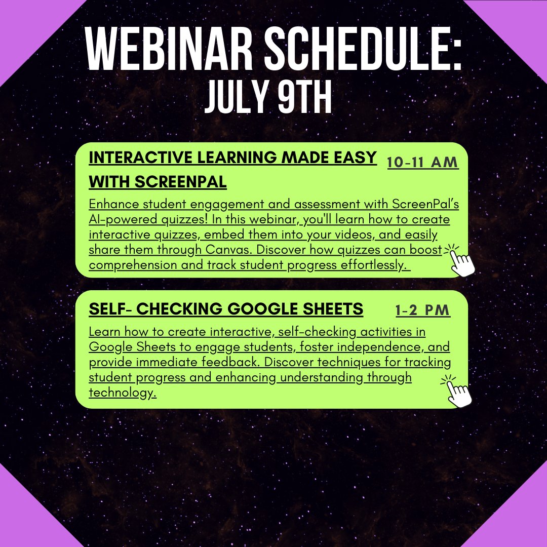 We're excited to offer two wonderful webinar opportunities on July 9th! Don't miss out- register today! #eVolve2025  bit.ly/4jong7r