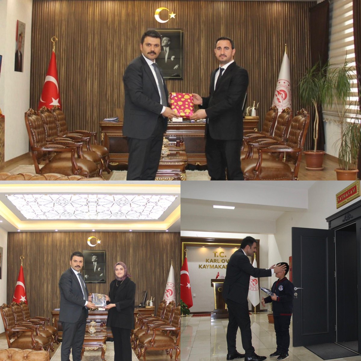 Kaymakamımız Tufan Bağır GİLAN; 23 Nisan Ulusal Egemenlik Ve Çocuk Bayramı dolayısıyla temsili olarak makamını 11 Mart İlkokulu öğrencisi Renas AKSOY’a devretti.
Kaymakam AKSOY, ilk olarak 11 Mart İlkokulu’ndaki eksiklerin giderilmesi talimatını verdi. Akabinde tüm çocukların