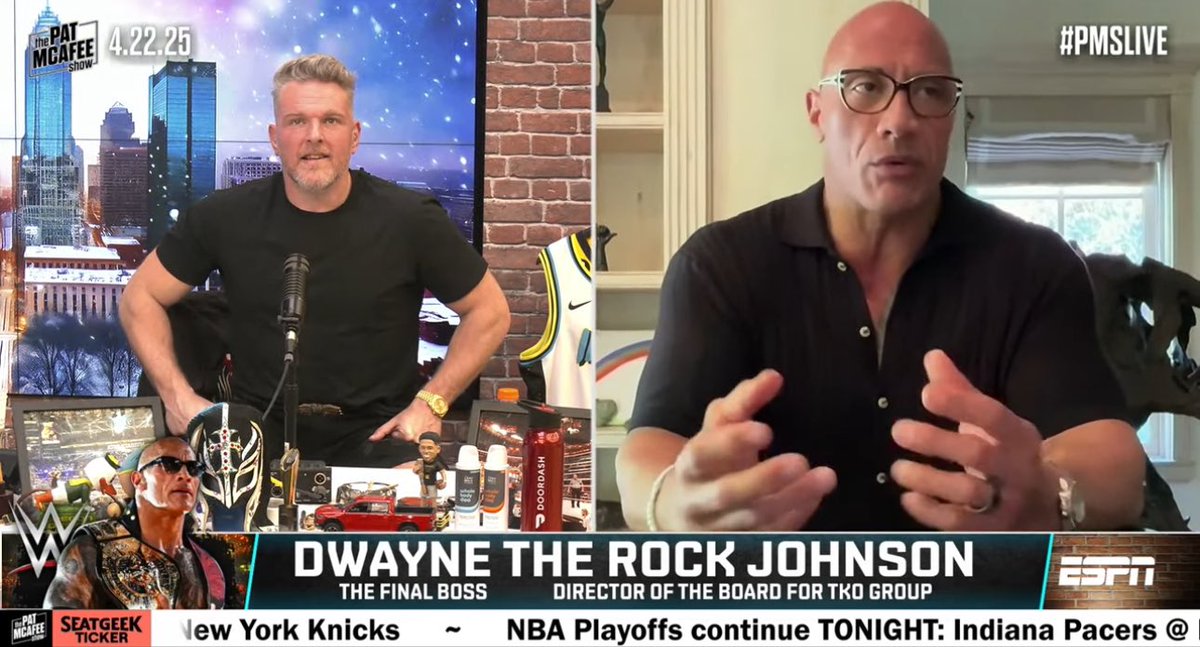 WrestleOps's tweet photo. The Rock says Ari Emanuel gave him a call a month prior to Elimination Chamber to appear at the event after ticket sales were moving slow. https://t.co/Me66DsHuvC