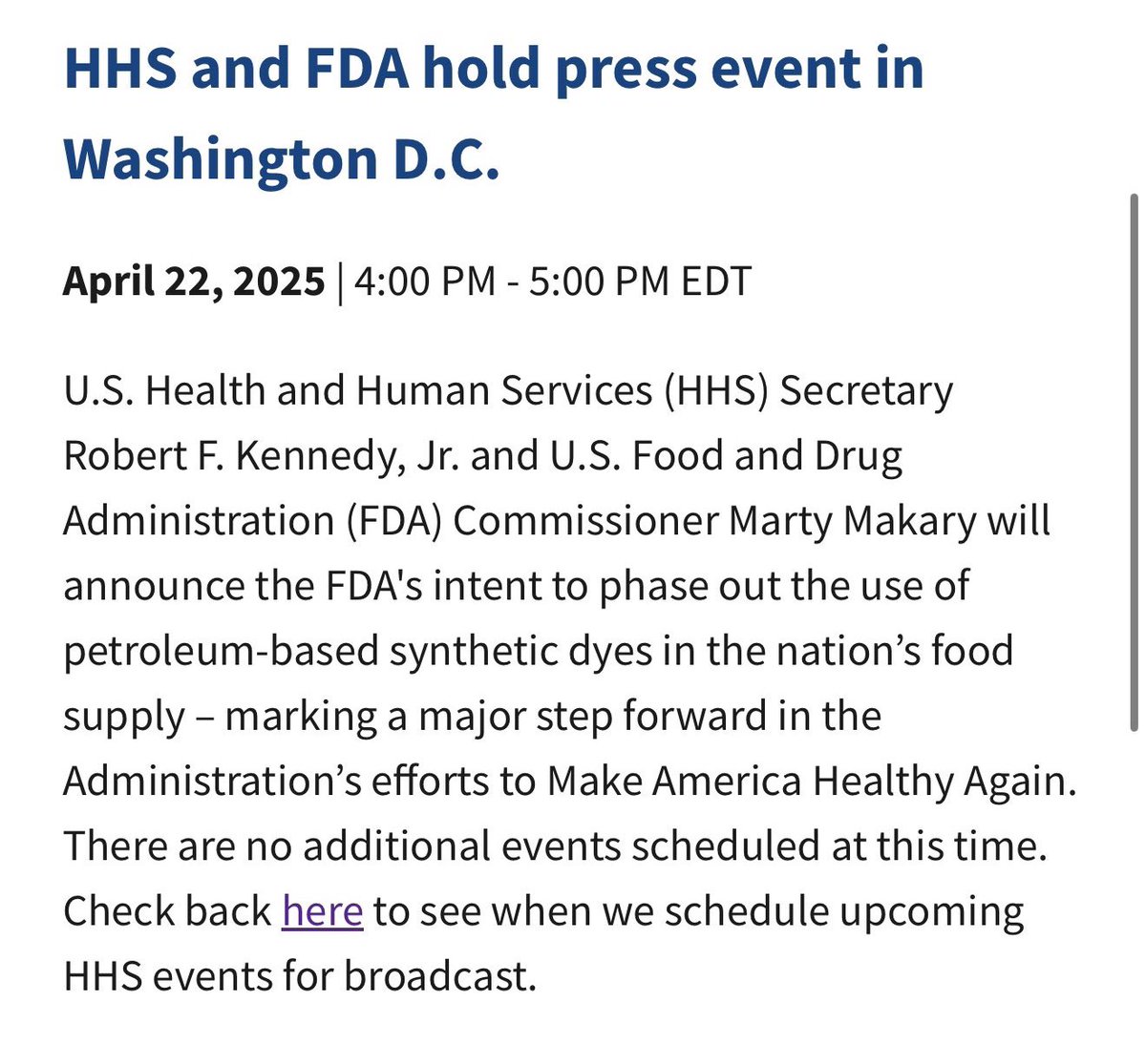 🚨 #BREAKING: RFK Jr. is set to announce the intent to BAN on artificial dyes in America’s food supply TODAY at 4pm ET

MAHA is moving at full speed! 🔥

Our children’s health is finally being prioritized.