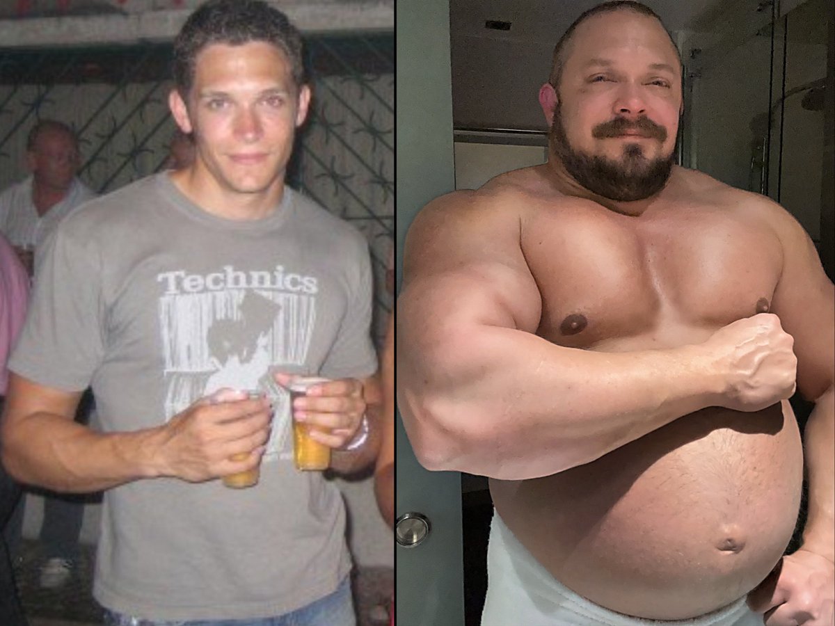 Transformation Tuesday 💪🏼, I don’t think that shirt fits anymore 😄😈
#TheBeefening 
#twinktobull