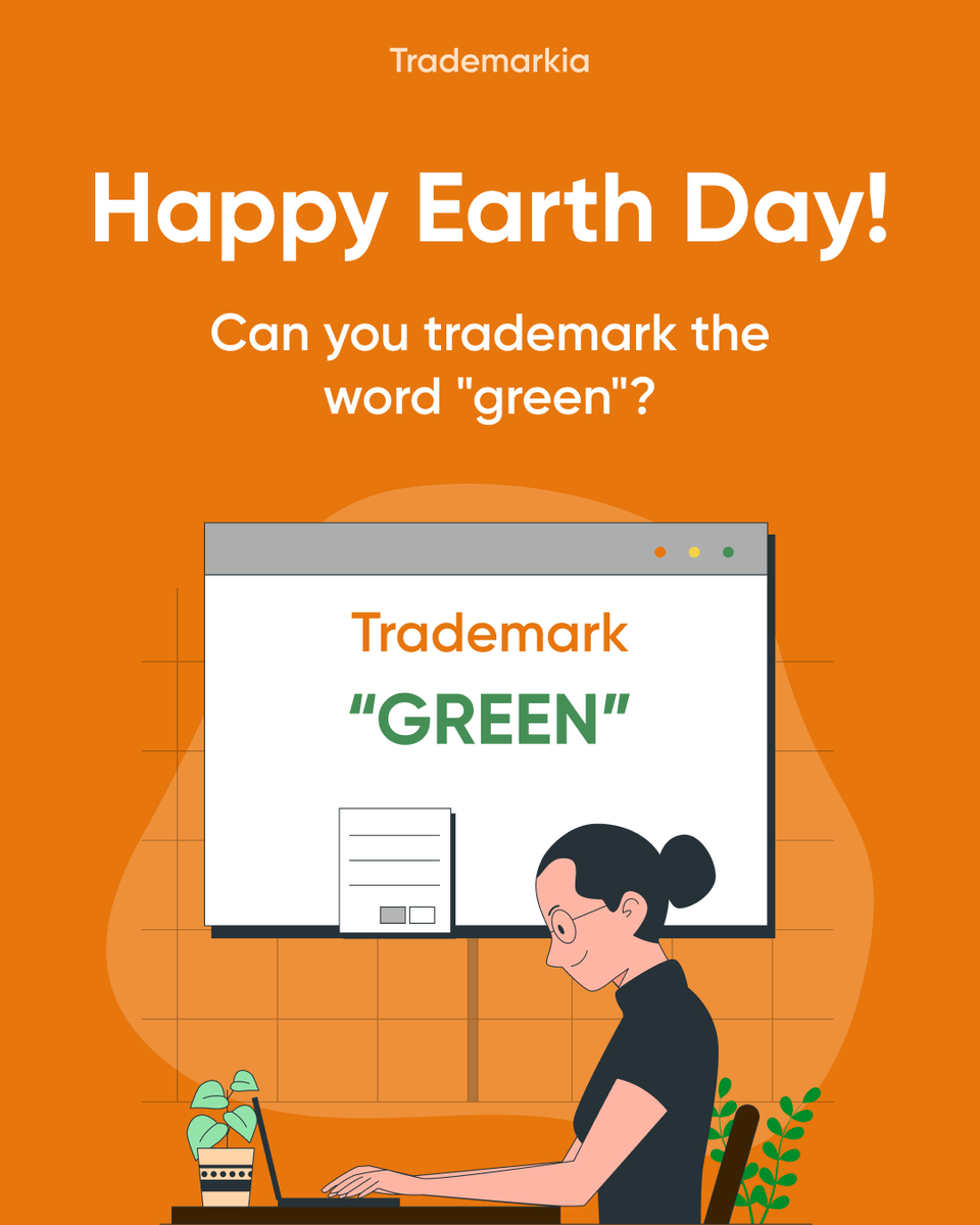 Trademarkia's tweet image. Happy Earth Day! 🌱

As legal experts, today has got us wondering: Can you trademark the word green?

Short answer: It depends.​

We explore this interesting question below.

#Trademarkia #TrademarkProtection #GreenTrademarks #TrademarkRegistration #TrademarkApplication…