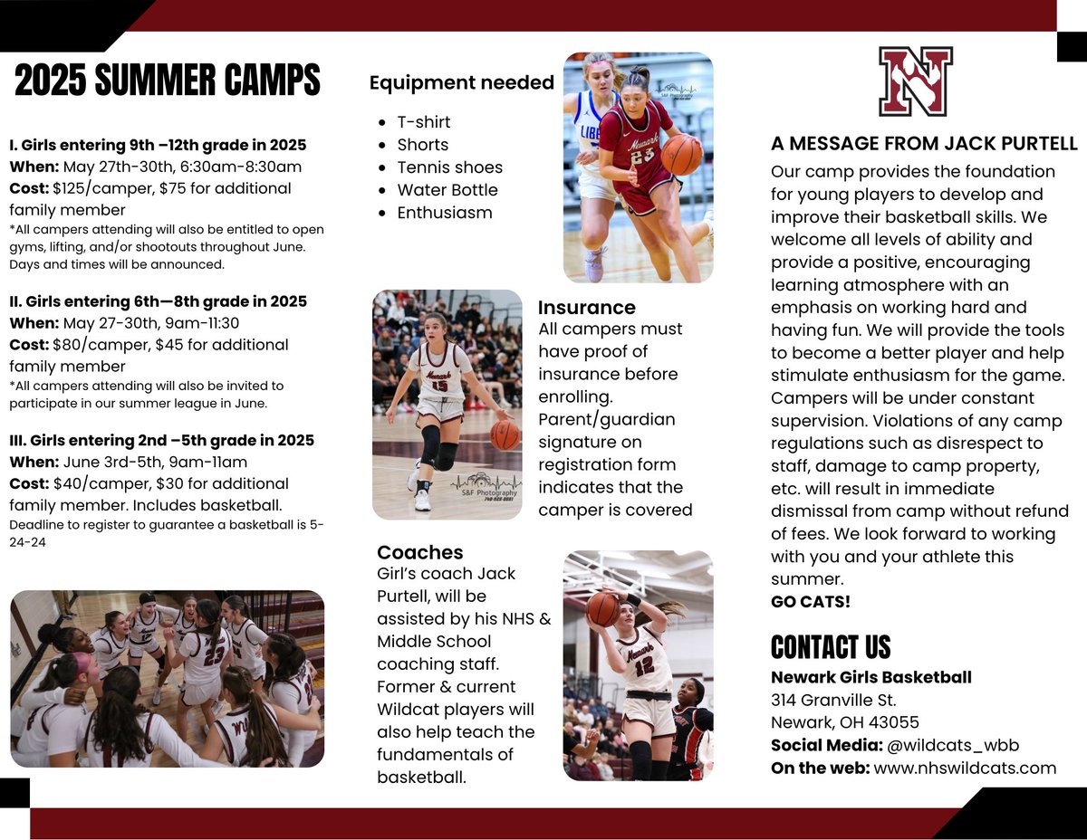 Summer Camp 2025 Information! Sign up using the link below!

tinyurl.com/NGBBCatCamp25