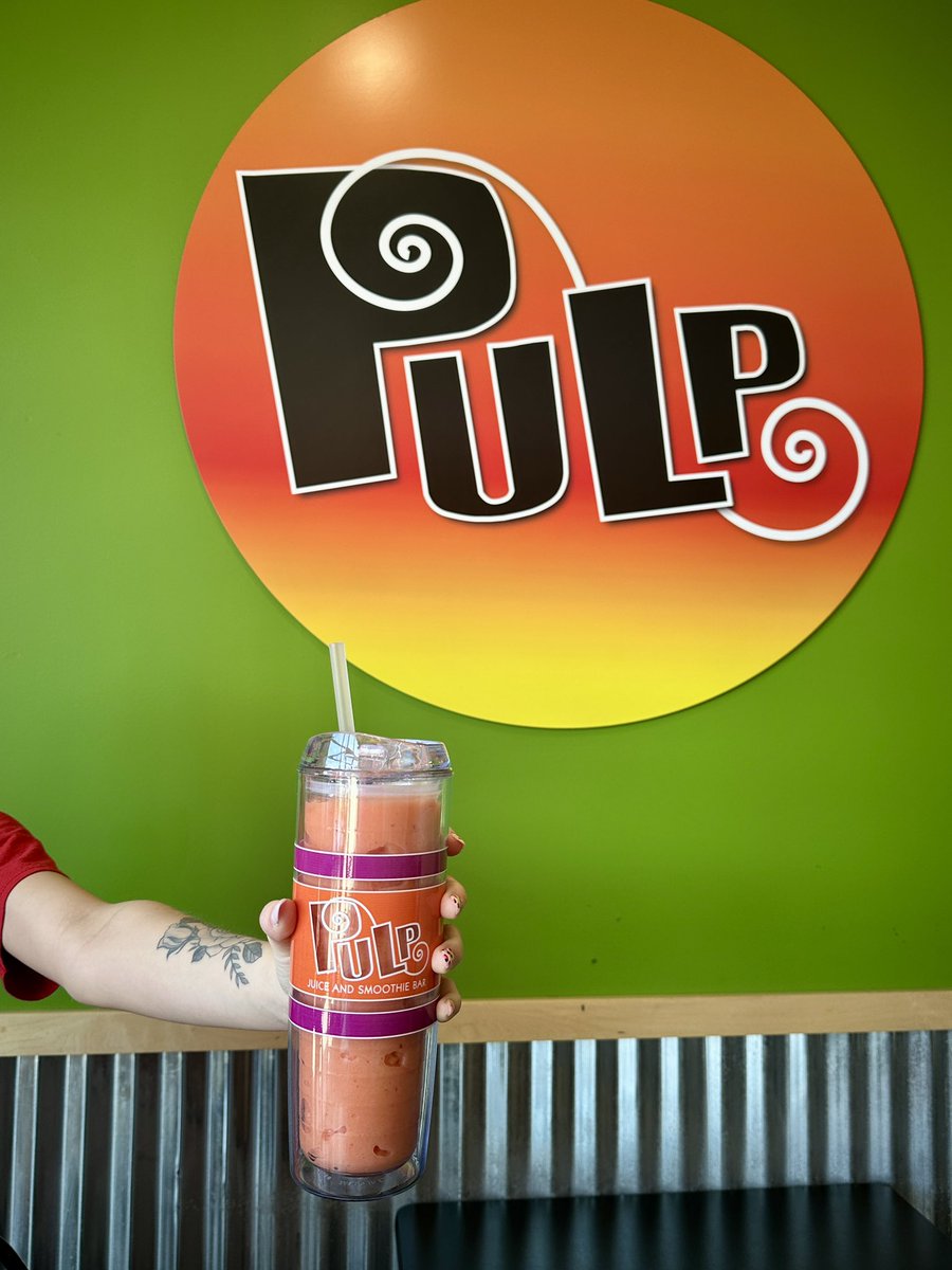 MadisonPulp's tweet image. Serving up delicious smoothies in our reusable Pulp tumbler to celebrate Earth Day! 🍊🌎