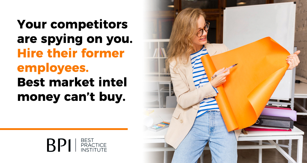 Your competitors are spying on you. Hire their former employees. Best market intel money can’t buy. hubs.ly/Q03jh--w0