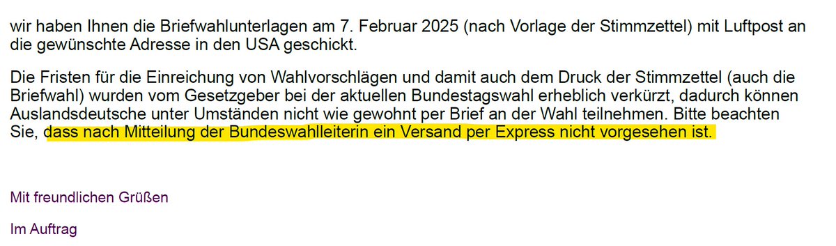 Morgen wird die Bundestagswahl 2025 zwei Monate zurückliegen. 

Zwei Monate, in denen der geänderte Wille des Souveräns nicht umgesetzt wurde, sondern dieselben Appartschiks weiter wursteln wie bisher.

Wie angekündigt werden wir morgen - form- und fristgerecht - diese Farce