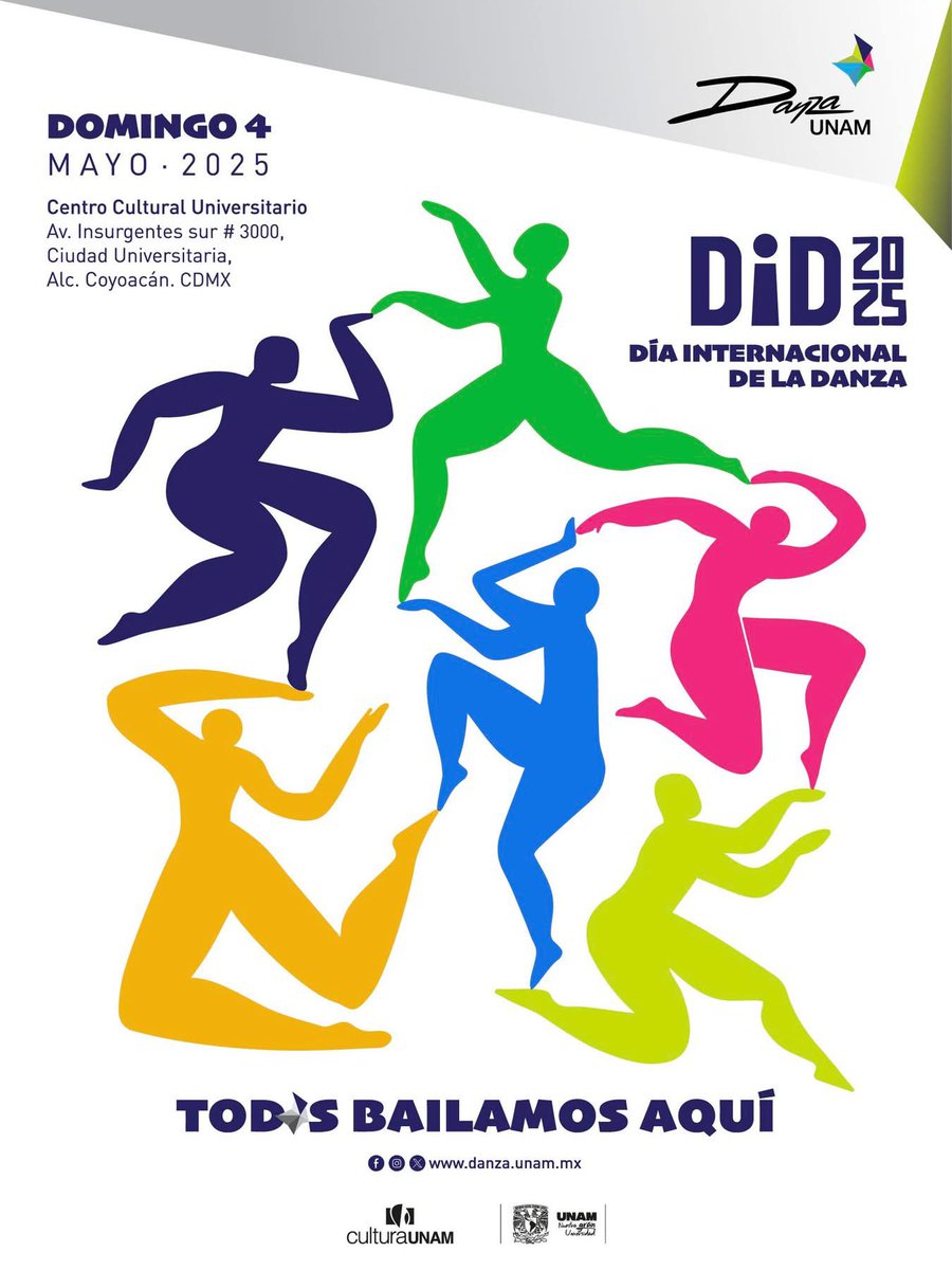 MXNTrance's tweet photo. El Domingo 4 de mayo estaremos celebramos el DID en el Centro Cultural Universitario con De Caña, Huapango y Son.

Foro de la Espiga 

Bloque 4

16:00 hrs

Entrada libre.

📍Consulta la programación.
👉 https://t.co/f0oJg2kl69
#TodxsBailamosAquí #DID25 #DanzaUNAM #MéxicoEnTrance https://t.co/gSObq66KXX