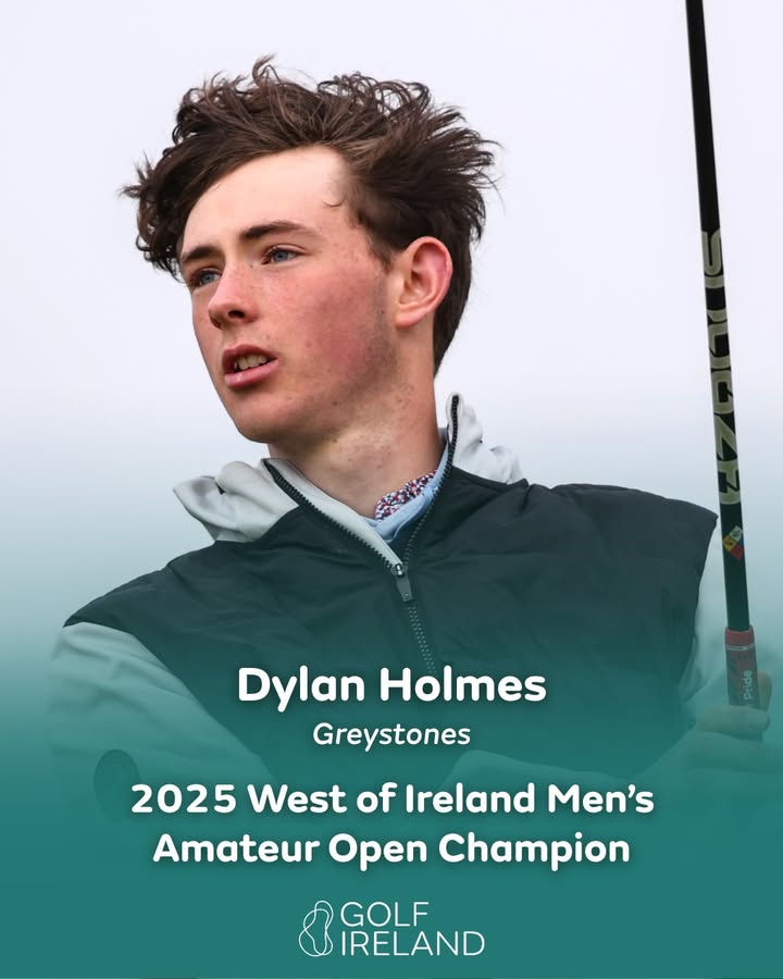 Golf Ireland (@golfireland_) on Twitter photo 2025 West of Ireland Men's Amateur Open Champion, Dylan Holmes 🏆
<a href="/GreystonesGolf/">Greystones Golf Club</a> | <a href="/CountySligoGC/">The County Sligo Golf Club</a>
📸 <a href="/Inphosports/">Inpho Photography</a> 2025 West of Ireland Men's Amateur Open Champion, Dylan Holmes 🏆
<a href="/GreystonesGolf/">Greystones Golf Club</a> | <a href="/CountySligoGC/">The County Sligo Golf Club</a>
📸 <a href="/Inphosports/">Inpho Photography</a>