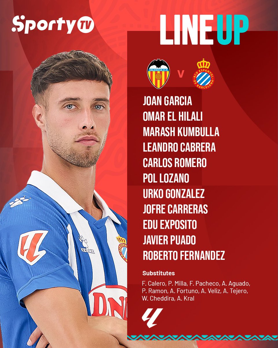 SportyTV's tweet photo. Join the #LaLiga broadcast! 🚨📺

Valencia 🆚 Espanyol (Available in: 🇬🇭🇳🇬🇿🇦) 💥

Enjoy LIVE mid-table action in the Spanish topflight, as both sides aim to secure their spots on next season's league ⚽ #ValenciaEspanyol https://t.co/KKJhzqExrI