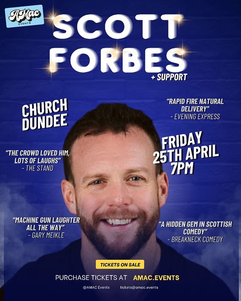 SAFDOG84's tweet image. Performing at Church Dundee this Friday . Steve McLeod will be opening the show . Tickets are available from Amac events !
#dundee #standupcomedy #scottforbes #montrose #churchdundee