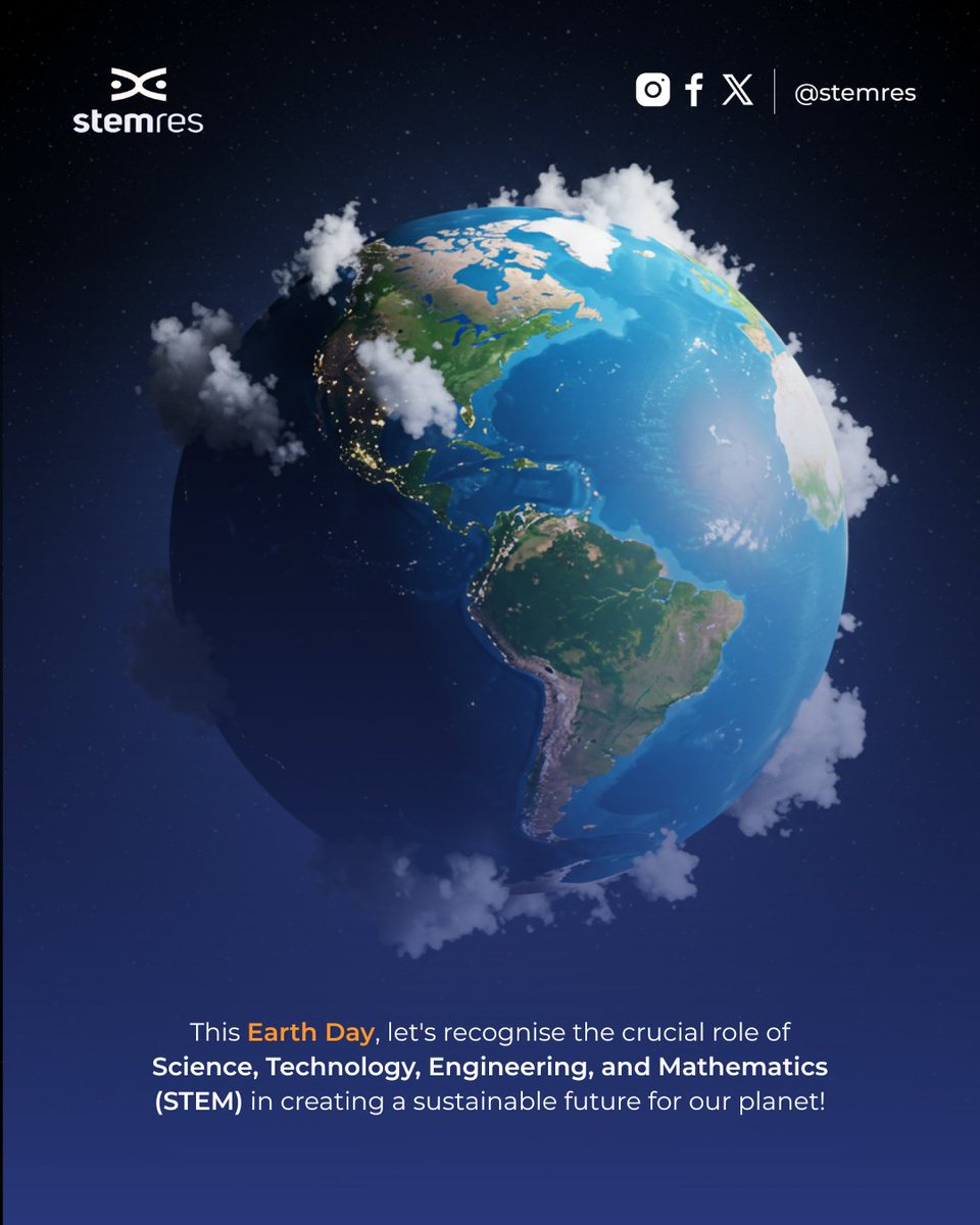 Stemres_'s tweet photo. On this #earthday2025 let's amplify the vital role of #STEM in protecting our planet! 🌎
From clean energy to conservation tech, STEM skills are essential for a sustainable future.
Join us @Stemres_ to empower young minds with the tools to make a difference.

#STEMforEarth https://t.co/4yjMvjjV7A