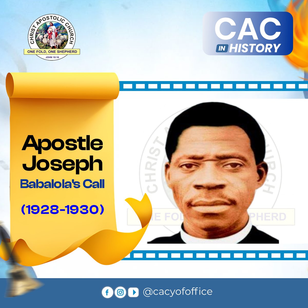 cacyofoffice's tweet photo. #TuesdayInHistory
πππππππ ππππππ ππππππππβπ ππππ (ππππ-ππππ)
Read at https://t.co/xkWjEqTInA
#ChristApostolicChurch #CACYouths #CACInHistory #ApostleBabalola #KingsAndPriests https://t.co/jlroMPZcYL