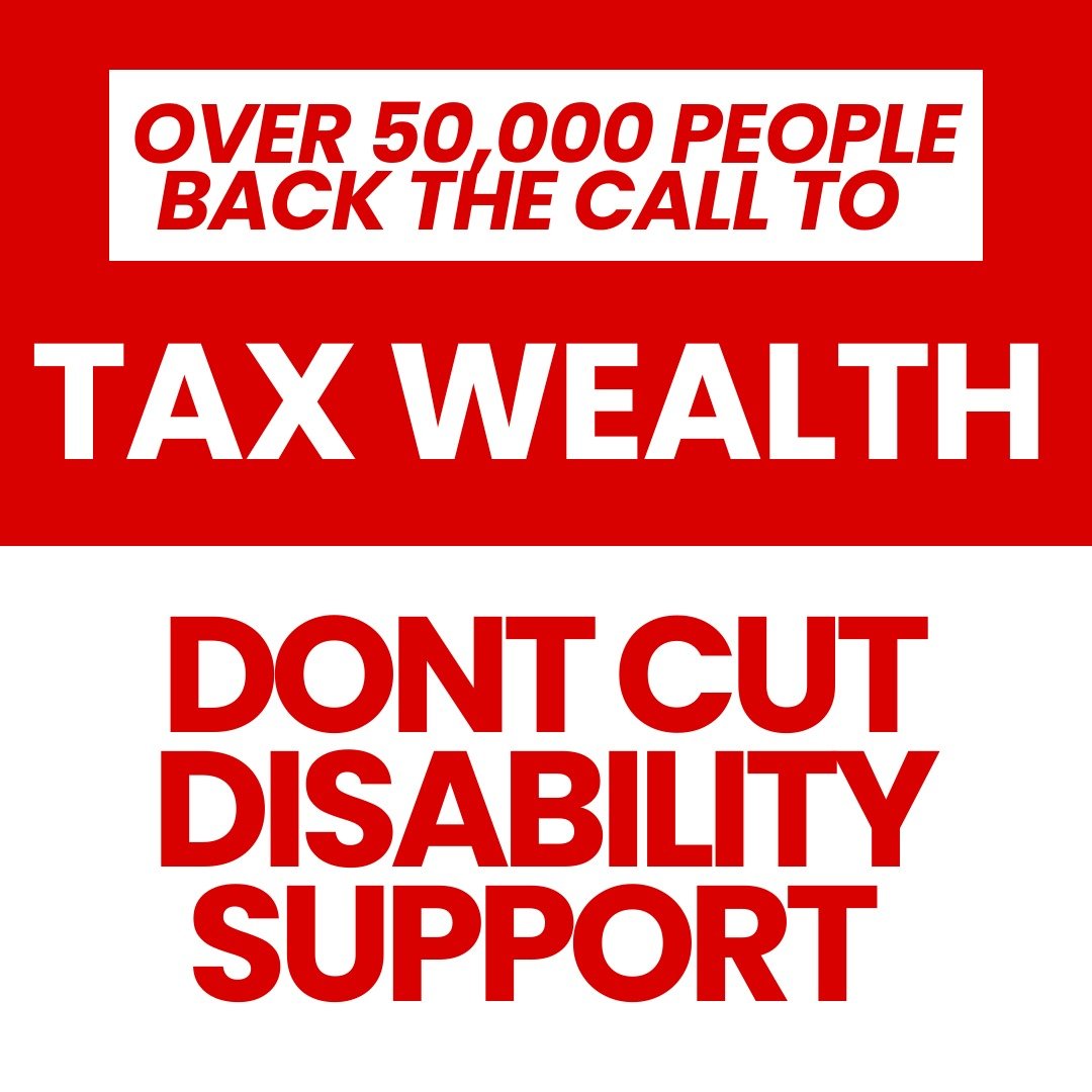 Over 50,000 people have now backed my call to tax wealth, not cut disability support! 

I'll be presenting this petition in Parliament as part of our campaign to get as many MPs as possible to vote down these cuts.

You can add your support here 👇
change.org/p/tax-wealth-d…
