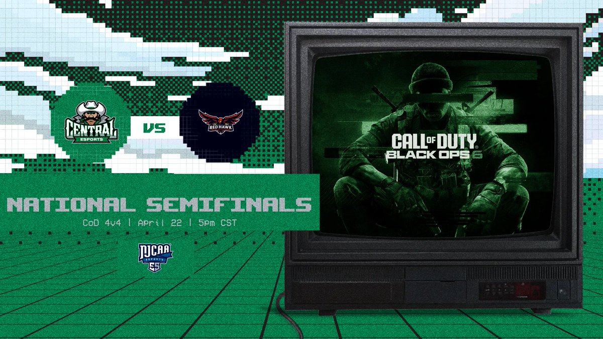 CCC Esports (@esportsccc) on Twitter photo The #NJCAAe CoD: 4v4 National Tournament concludes today! Your No. 4 #BoysInGreen take on No. 8 Catawba Valley <a href="/CVCCEsports/">Catawba Valley CC Esports</a> at 🕔 5:00pm CT 🕔 for their spot in the National Championship.
📺 Watch live: twitch.tv/centralccespor… The #NJCAAe CoD: 4v4 National Tournament concludes today! Your No. 4 #BoysInGreen take on No. 8 Catawba Valley <a href="/CVCCEsports/">Catawba Valley CC Esports</a> at 🕔 5:00pm CT 🕔 for their spot in the National Championship.
📺 Watch live: twitch.tv/centralccespor…