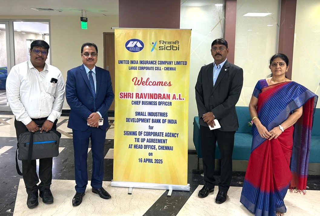 sidbiofficial's tweet image. SIDBI entered into a partnership with United India Insurance Company Limited ( @UnitedIndiaInsu ) to advance its commitment towards meeting the financial needs of the MSME sector. This collaboration leverages UIICL&apos;s 88 years of insurance expertise and SIDBI&apos;s extensive reach to…