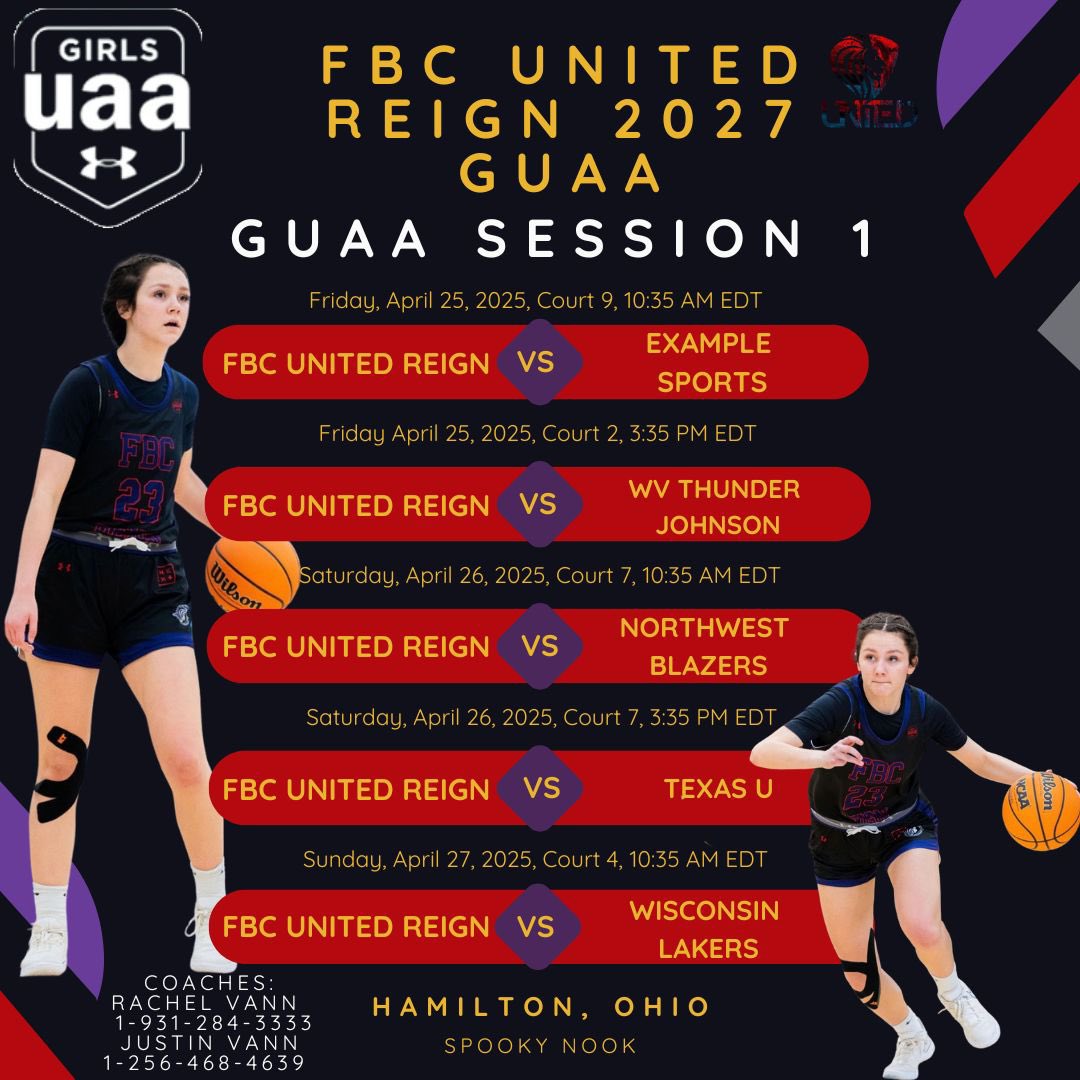 Sydney Wilhite (@wilhitesydney) on Twitter photo Ready for this weekend in Hamilton, Ohio Session 1! <a href="/2027Fbcreign/">FBC Reign 2027 GUAA</a> <a href="/rfvann24/">Rachel Vann</a> <a href="/CoachVann35/">Justin Vann</a> <a href="/radhika3232/">Radhika Dishman</a> <a href="/MeadeHoops/">Amanda Meade</a> <a href="/PGHTennessee/">Prep Girls Hoops Tennessee</a> <a href="/JrAllStar_TN/">Tennessee Jr. All-Star Basketball</a> <a href="/UCPrepShowcase/">UC Prep Showcase HSGBB</a> <a href="/UANextGHoops/">Girls UAA</a> <a href="/FBCMotton/">FBC Mo</a> Ready for this weekend in Hamilton, Ohio Session 1! <a href="/2027Fbcreign/">FBC Reign 2027 GUAA</a> <a href="/rfvann24/">Rachel Vann</a> <a href="/CoachVann35/">Justin Vann</a> <a href="/radhika3232/">Radhika Dishman</a> <a href="/MeadeHoops/">Amanda Meade</a> <a href="/PGHTennessee/">Prep Girls Hoops Tennessee</a> <a href="/JrAllStar_TN/">Tennessee Jr. All-Star Basketball</a> <a href="/UCPrepShowcase/">UC Prep Showcase HSGBB</a> <a href="/UANextGHoops/">Girls UAA</a> <a href="/FBCMotton/">FBC Mo</a>
