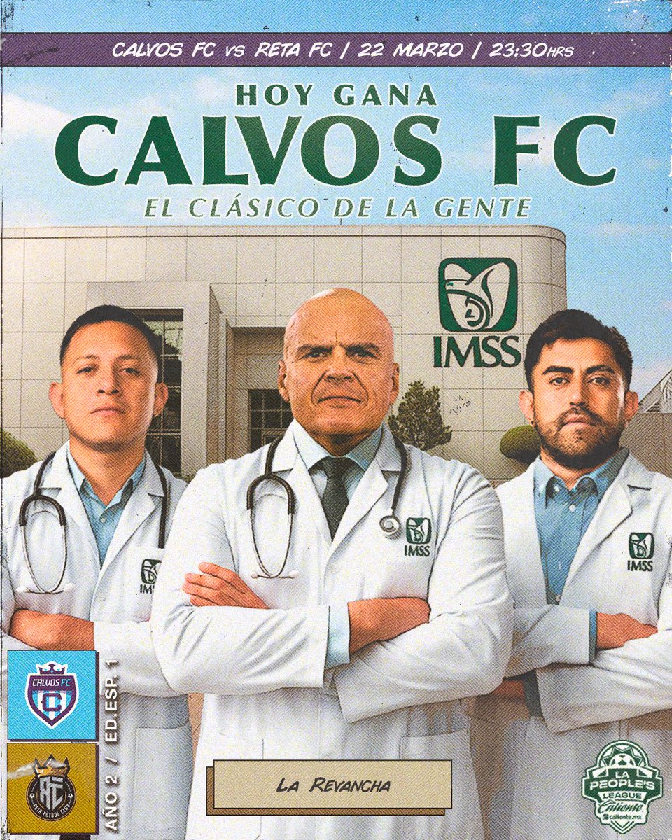 Hoy al Nacidos en el IMSS FC le tocó cita con nosotros y ya traemos las vacunas 🥼💉

¡Se viene #ElClásicoDeLaGente!  ❤️‍🔥