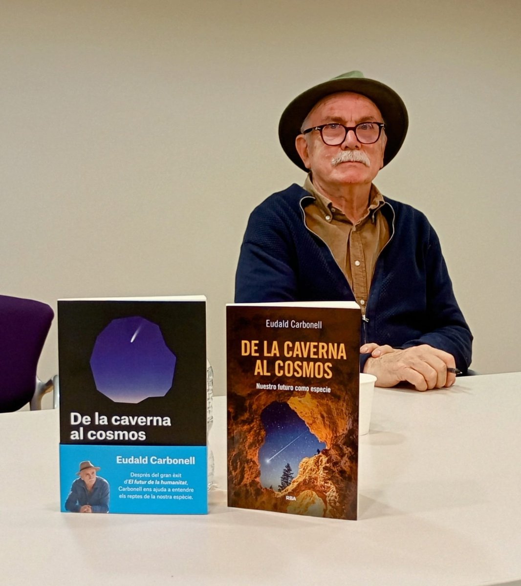 Per Sant Jordi m’agradarà que tingueu en compte dues possibles lectures:

-  De la caverna al cosmos. Nous horitzons per a l’espècie humana, on plantejo reptes per a Homo sapiens
-  Alcanzando el futuro / Reaching for the future,  sobre els 25 anys de la Fundación Atapuerca